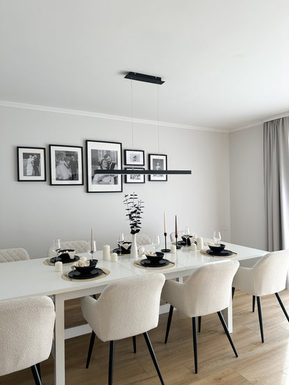 4. Modernes skandinavisches Geschirr set, Steingut Geschirr set 6 Personen, schwarz matt