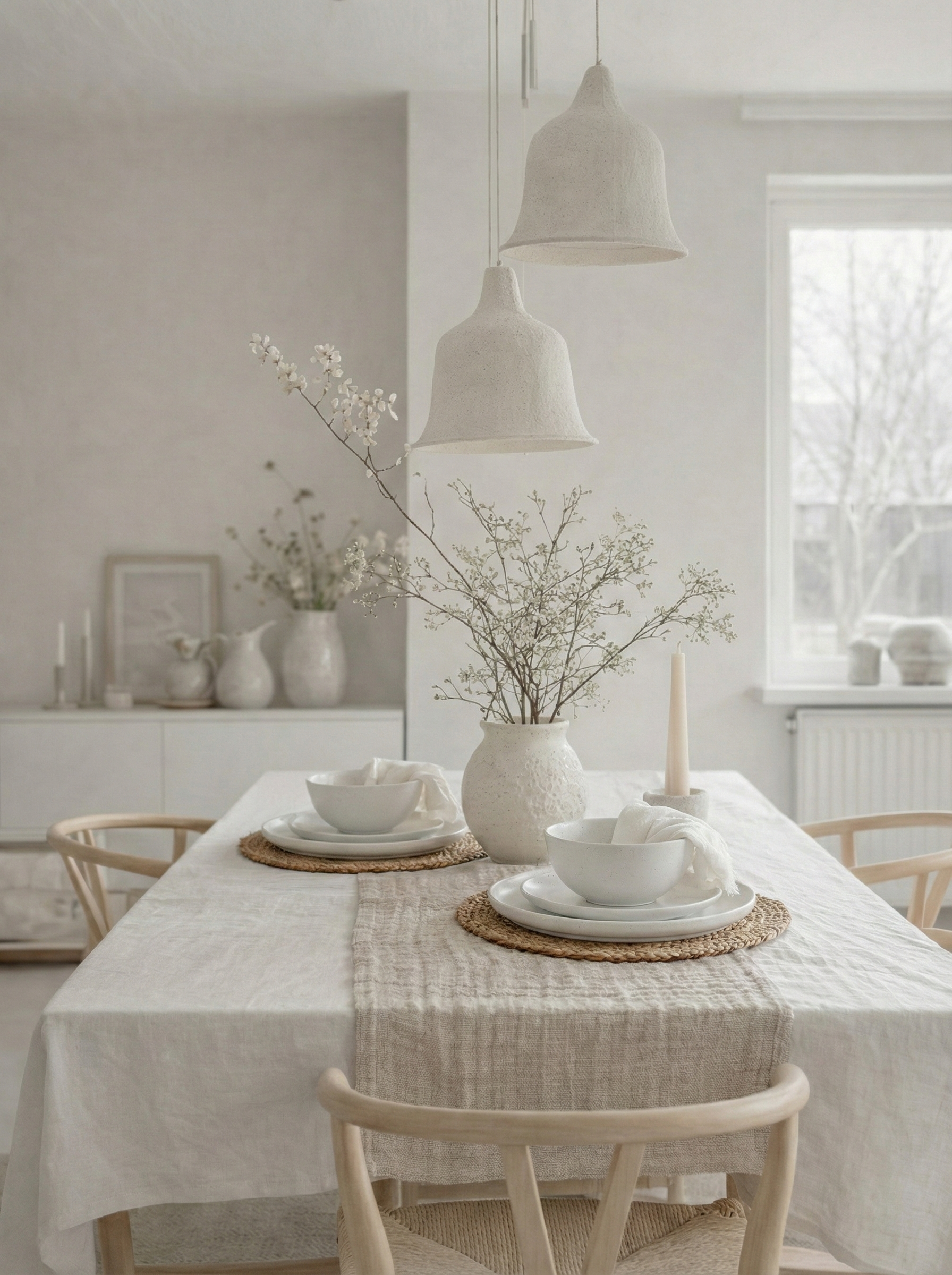 Nortea - Nordisches Design Geschirr set weiß matt, für 6 Personen, 18-tlg, mit organischen Formen, nachhaltig hergestellt in Portugal 