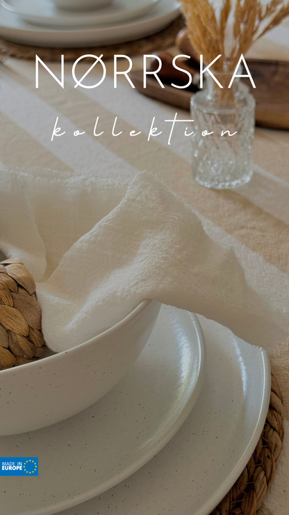 Portugiesisches Geschirr Set Steingut Weiß Matt 